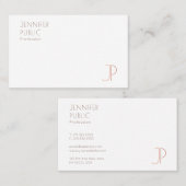 Personalisierte moderne, elegante Monogramm-Vorlag Visitenkarte (Vorne/Hinten)
