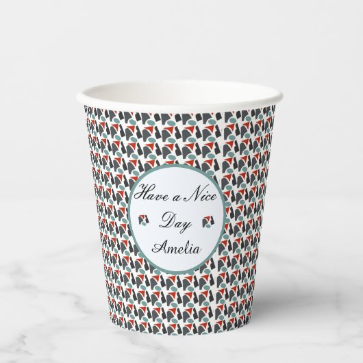 Personalisierte moderne elegante pappbecher (Vorderseite)