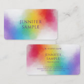 Personalisierte moderne, elegante Rainbow-Farbvorl Visitenkarte (Vorne/Hinten)