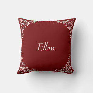 Personalisierte moderne elegante Typografie Name Kissen