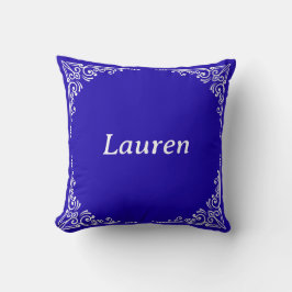Personalisierte moderne elegante Typografie Name  Kissen