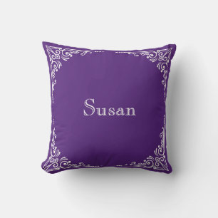 Personalisierte moderne elegante Typografie Name Kissen