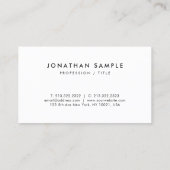 Personalisierte moderne, elegante Vorlage Visitenkarte (Rückseite)