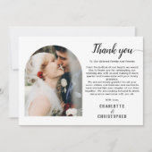 Personalisierte moderne Eleganz Danke Foto Card (Vorderseite)