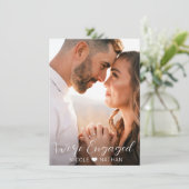 Personalisierte moderne ENGAGEMENT-PARTEI | FOTO Einladung (Stehend Vorderseite)