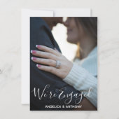 Personalisierte moderne ENGAGEMENT-PARTEI | FOTO Einladung (Vorderseite)