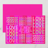 Personalisierte moderne, farbenfrohe "LIEBE" - Typ