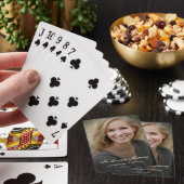 Personalisierte moderne Feier-des-Lebens-Beerdigun Spielkarten (In Situ)