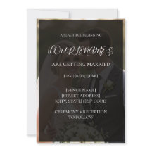 Personalisierte moderne Foto-Overlay-Hochzeit 