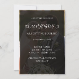 Personalisierte moderne Foto-Overlay-Hochzeit Einladung
