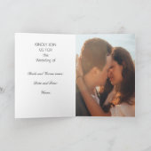 Personalisierte moderne Foto-Script-Hochzeit Einladung (Innenseite)