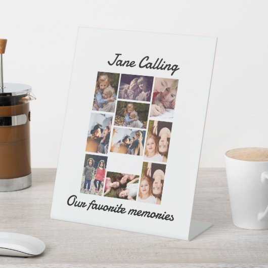 Personalisierte moderne Freunde 10 Foto Collage Lu Sockelschild (In SItu)