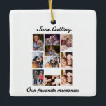 Personalisierte moderne Freunde 10 FotoCollage Keramikornament<br><div class="desc">Personalisiert Modern Friends 10 Foto Collage. Erstellen Sie Ihr eigenes Geschenk für Ihren Freund,  fügen Sie 10 Ihrer besten Fotos mit Ihrem Freund und den Namen der Person. Perfekte Geschenkidee für Freunde.</div>