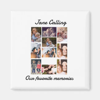 Personalisierte moderne Freunde 10 FotoCollage Magnet