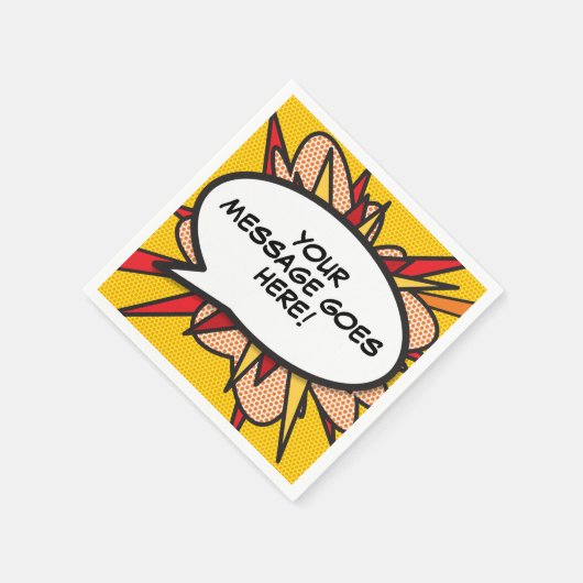 Personalisierte moderne Fun Speech-Blase Serviette (Ecke)