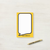 Personalisierte Moderne Funny Speech Bubble Post-it Klebezettel (Auf Schreibtisch)