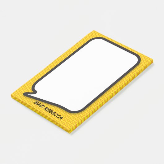 Personalisierte Moderne Funny Speech Bubble Post-it Klebezettel (angewinkelt)