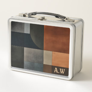 Personalisierte moderne geometrische erdige Lunchb Metall Brotdose