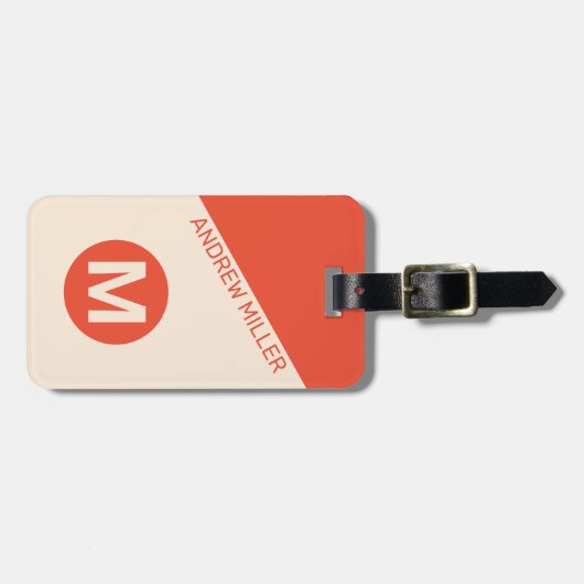 Personalisierte moderne Gepäckanhänger für Männer (Vorderseite horizontal)