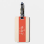 Personalisierte moderne Gepäckanhänger für Männer (Rückseite vertikal)