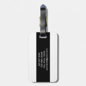 Personalisierte moderne Gepäckanhänger für Männer (Rückseite vertikal)