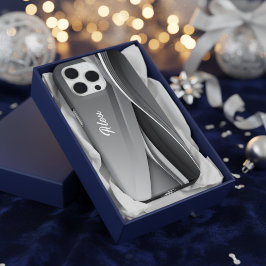 Personalisierte moderne graue Handyhülle für ihn Case-Mate iPhone Hülle