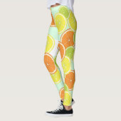 Personalisierte, moderne, grüne Zitrusfrüchte Leggings (Links)
