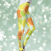 Personalisierte, moderne, grüne Zitrusfrüchte Leggings