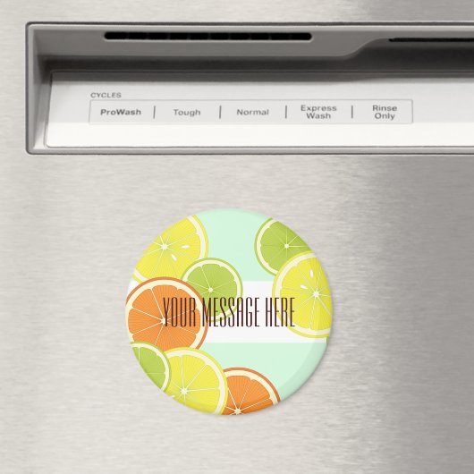 Personalisierte, moderne, grüne Zitrusfrüchte Magnet (In Situ (Geschirrspüler))