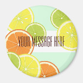 Personalisierte, moderne, grüne Zitrusfrüchte Magnet (Vorne)