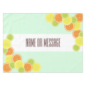 Personalisierte, moderne, grüne Zitrusfrüchte Tischdecke (Vorderseite (Horizontal))