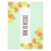 Personalisierte, moderne, grüne Zitrusfrüchte Tischdecke (Vorderseite)