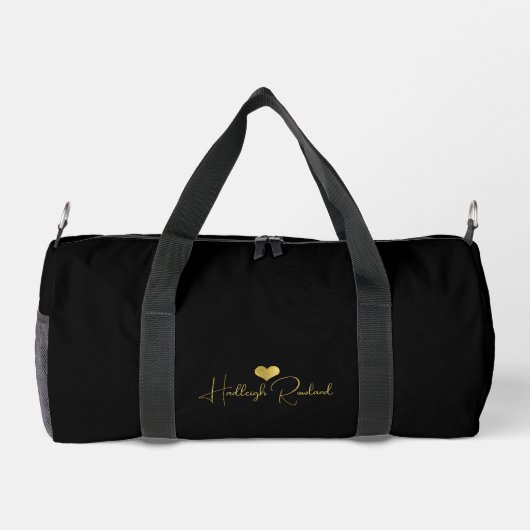 Personalisierte moderne handgeschriebene Schrift N Duffle Bag (Rückseite)