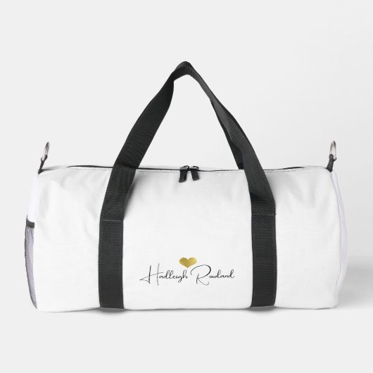 Personalisierte moderne handgeschriebene Schriftar Duffle Bag (Rückseite)