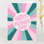 Personalisierte moderne Happy Mothers Day Typograf Karte (Gelbe Blume)