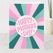 Personalisierte moderne Happy Mothers Day Typograf Karte (Vorderseite)