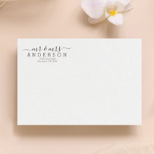 Personalisierte moderne Herr und Frau Familienname
