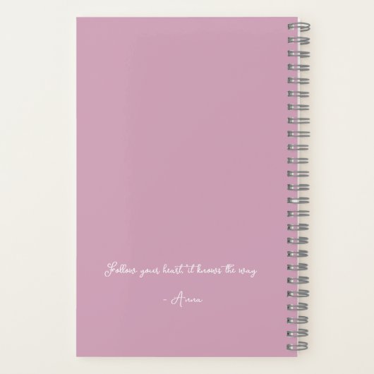 Personalisierte moderne Hübsche Pastellschrift Notizblock (Rückseite)