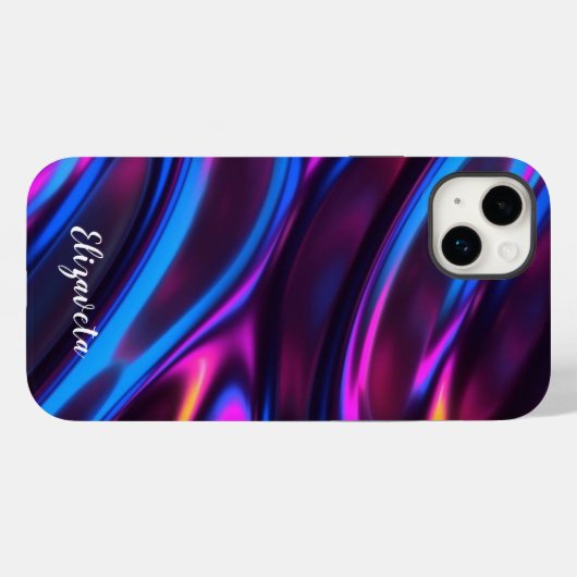 Personalisierte moderne Imitate Iridesing mit Name Case-Mate iPhone Hülle (Rückseite (Horizontal))