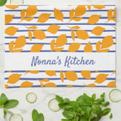 Personalisierte moderne italienische Küche Lemons Geschirrtuch (Gefaltet)