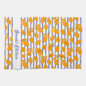 Personalisierte moderne italienische Küche Lemons Geschirrtuch (Horizontal)