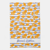 Personalisierte moderne italienische Küche Lemons Geschirrtuch (Vertikal)