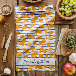 Personalisierte moderne italienische Küche Lemons Geschirrtuch