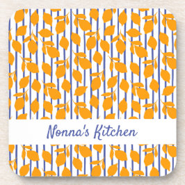 Personalisierte moderne italienische Küche Lemons Getränkeuntersetzer