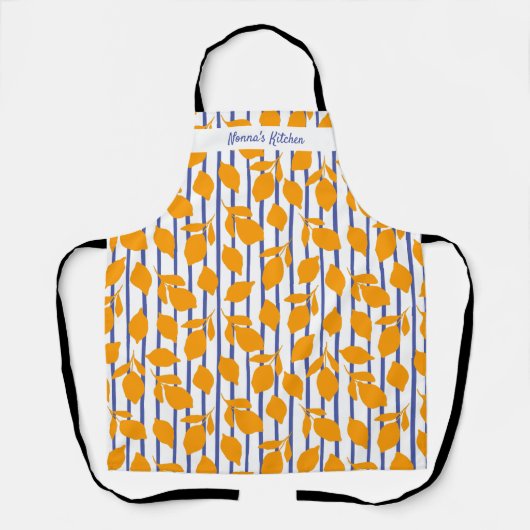 Personalisierte moderne italienische Küche Lemons Schürze (Vorderseite)