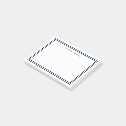 Personalisierte, moderne, klassische Grenzen Post-it Klebezettel (angewinkelt)