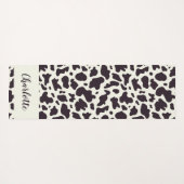 Personalisierte moderne Kuh Print Yoga Mat Yogamatte (Rückseite (Horizontal))