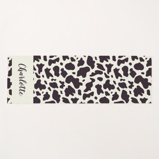 Personalisierte moderne Kuh Print Yoga Mat Yogamatte (Vorderseite (Horizontal))