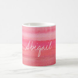 Personalisierte moderne Mädchen-Rosa-Rose Kaffeetasse