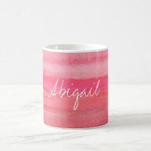 Personalisierte moderne Mädchen-Rosa-Rose Kaffeetasse